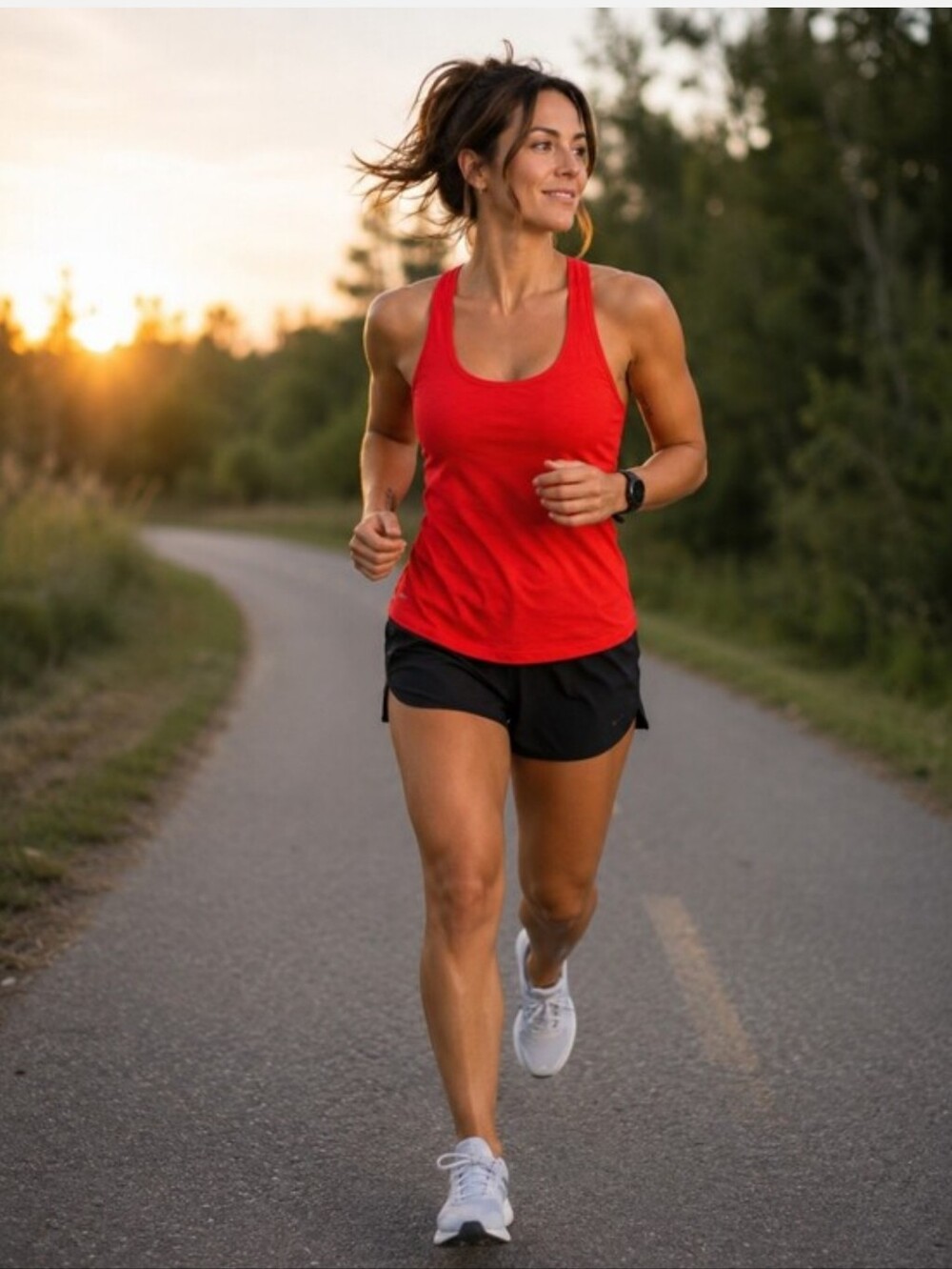Fabletics Red Racerback Tank Top for Women